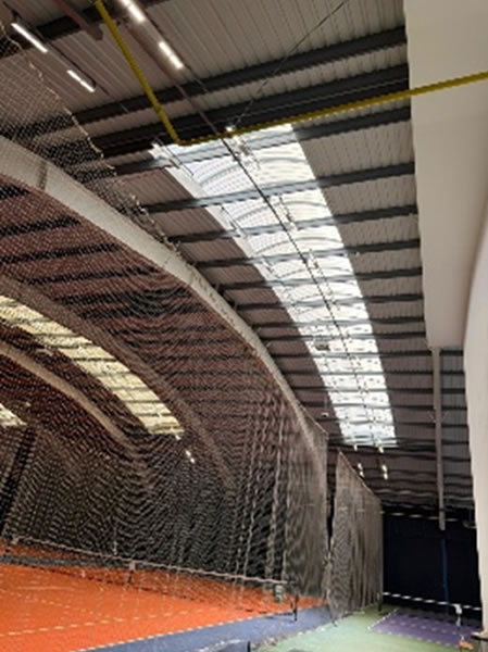 David Lloyd Club Edinburgh rooflight repair from th einside